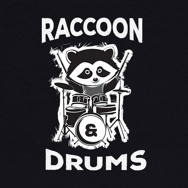 Musican Raccoon Playing Drums by GrafiqueDynasty